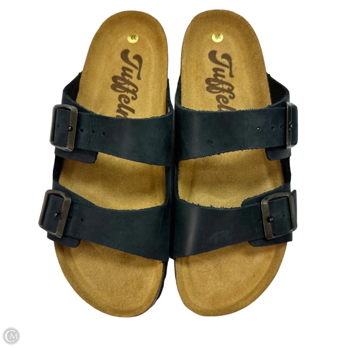 Sandals Flats By Clothes Mentor In Black, Size: