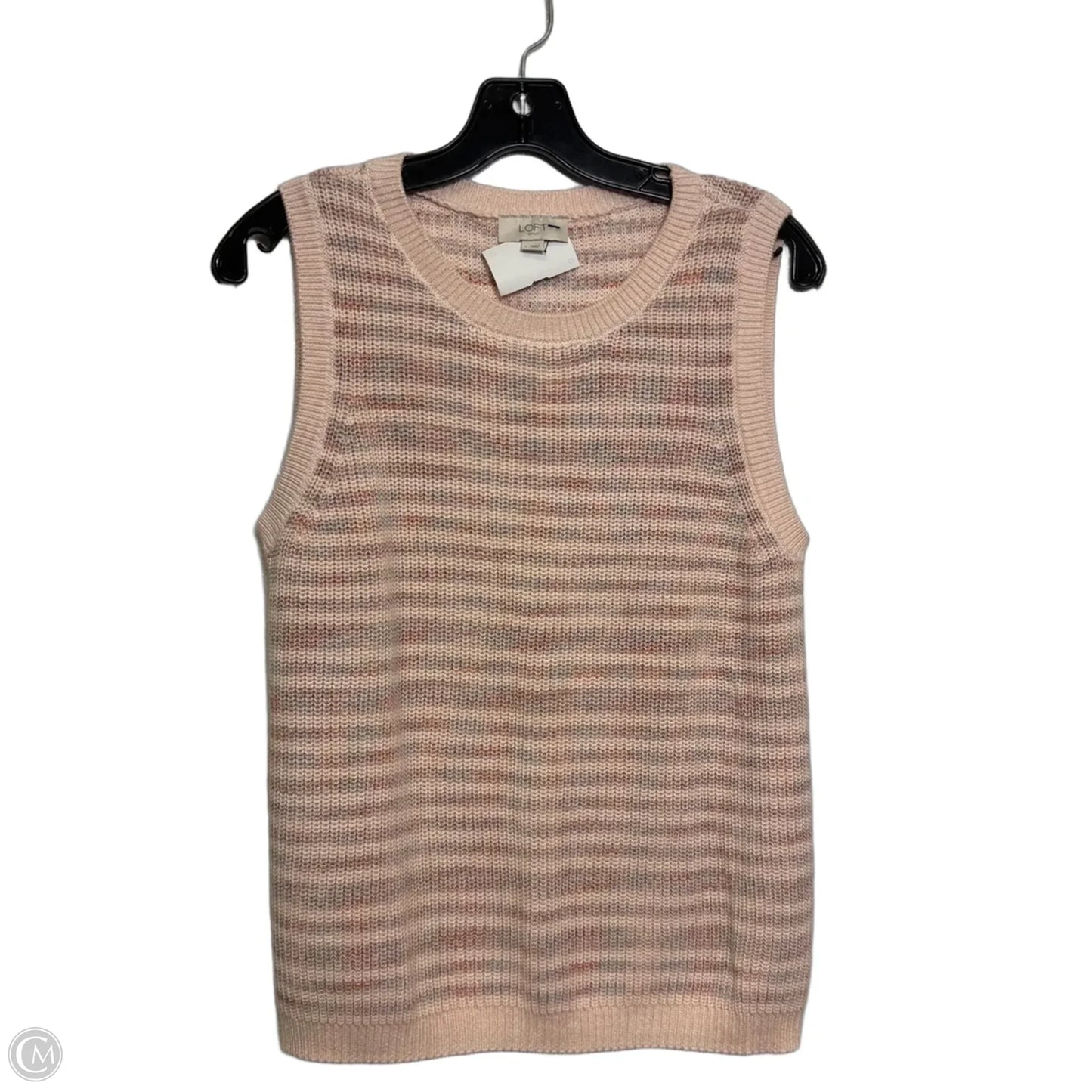 Top Sleeveless By Loft In Pink, Size: L