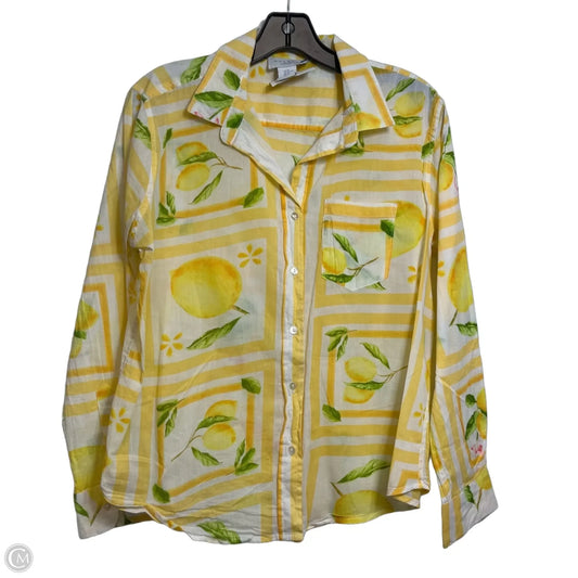 Top Long Sleeve Basic By Calypso St Barth In Yellow, Size: Xl