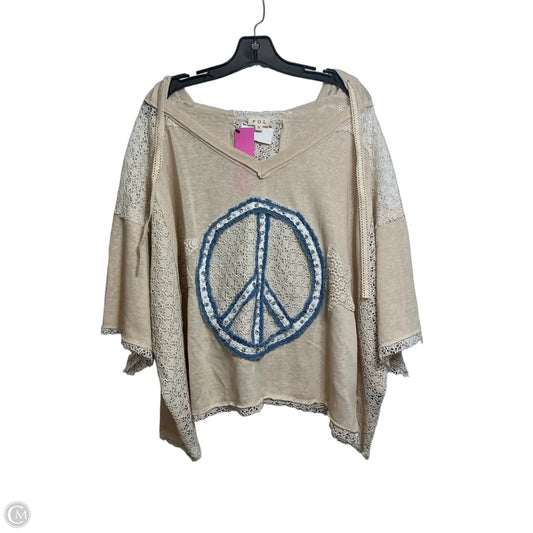 Top Short Sleeve By Pol In Ivory, Size: S