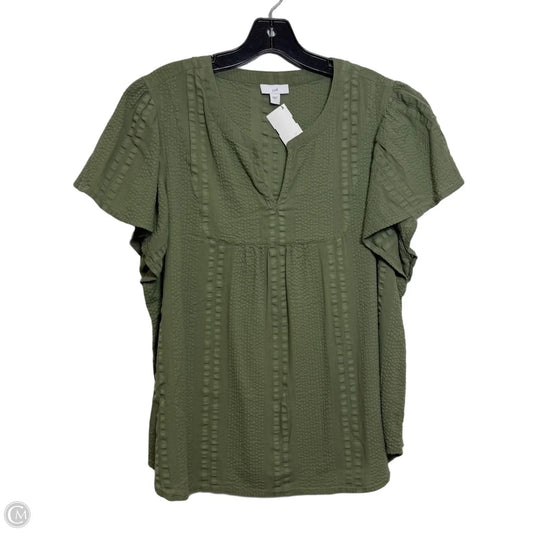 Top Short Sleeve By J. Jill In Green, Size: L