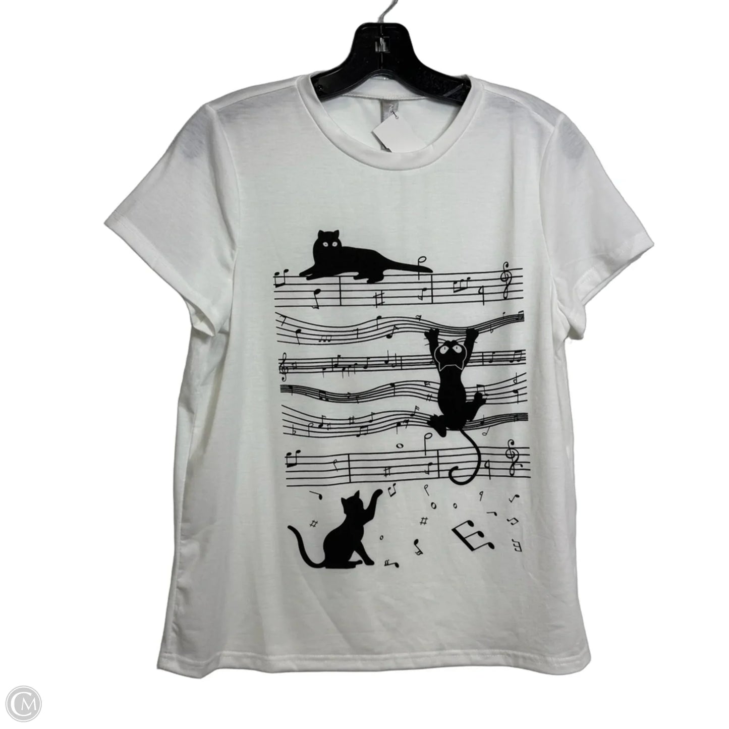 Top Short Sleeve Basic By Cmf In White, Size: S