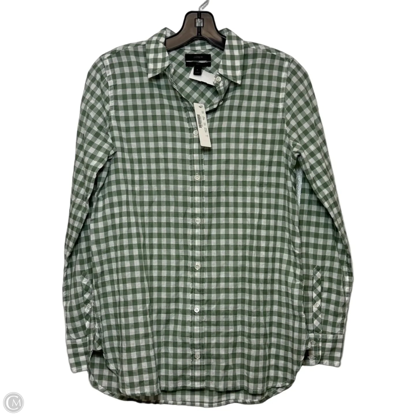 Top Long Sleeve By J. Crew In Checkered Pattern, Size: 0