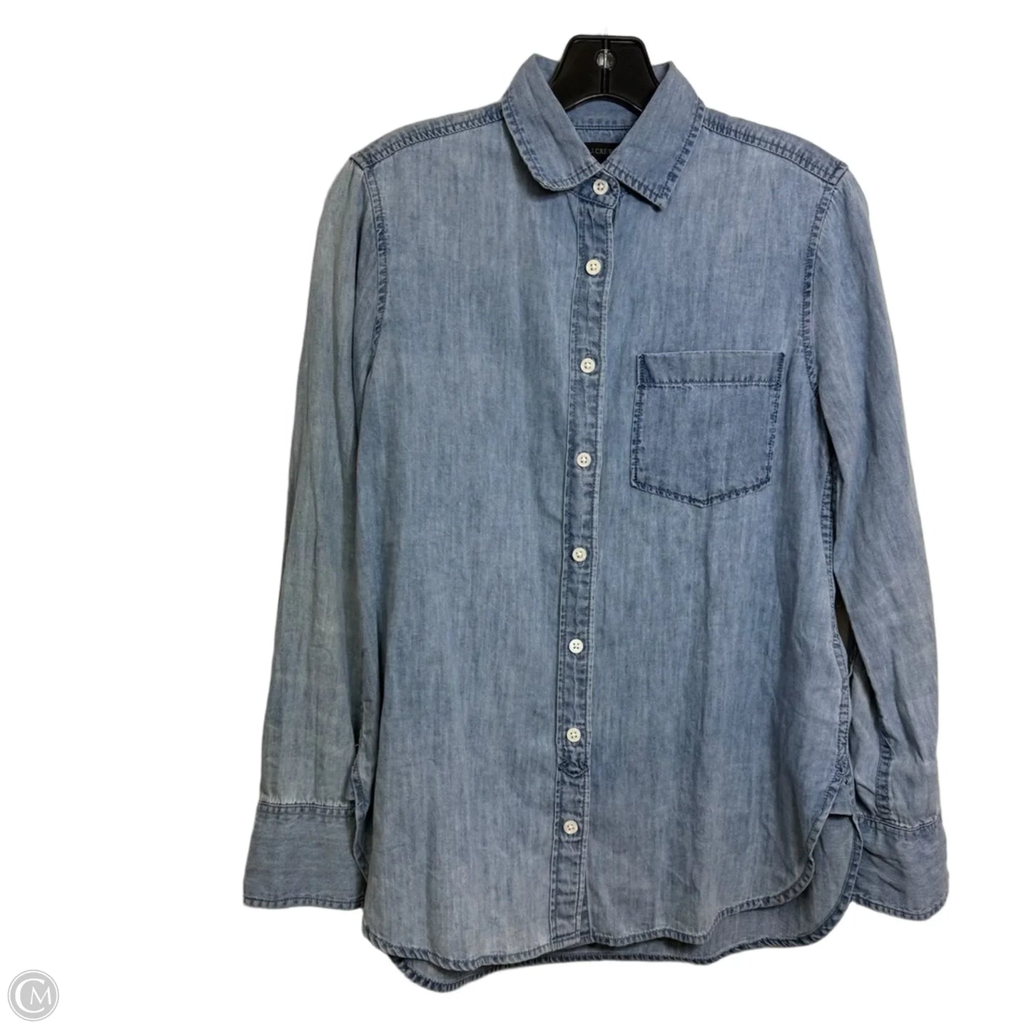Top Long Sleeve By J. Crew In Blue Denim, Size: Xxs