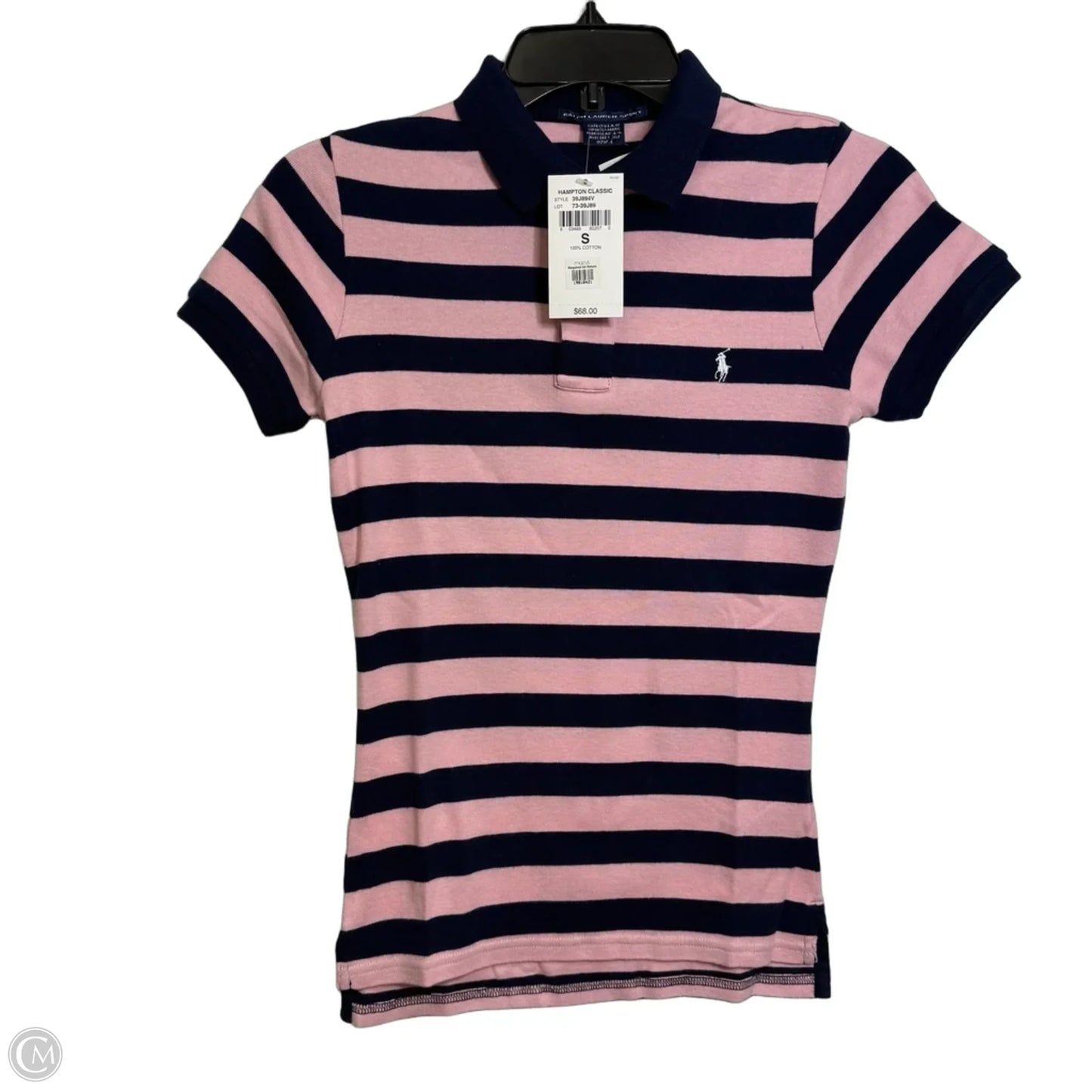 Top Short Sleeve By Ralph Lauren In Navy, Size: S