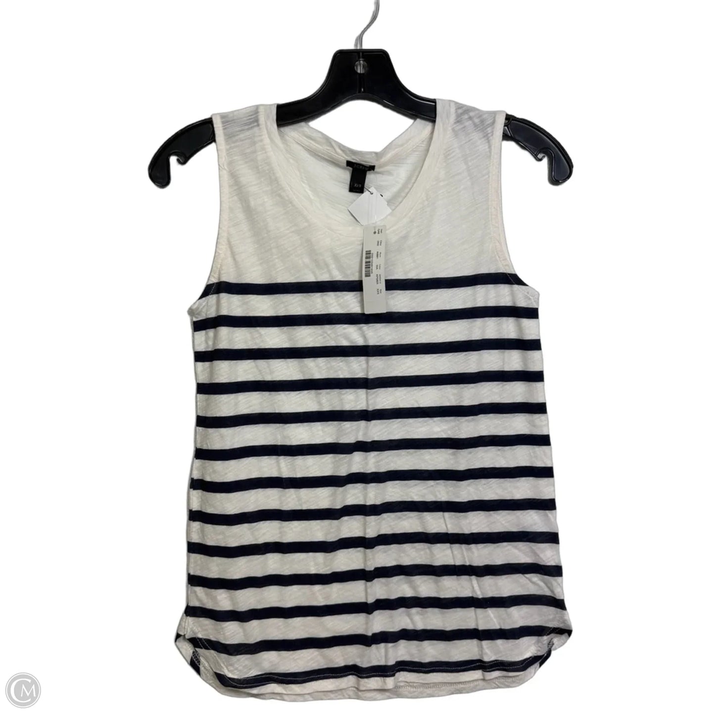 Top Sleeveless By J. Crew In Striped Pattern, Size: Xxs