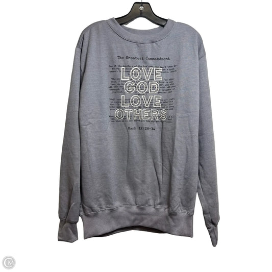 Sweatshirt Crewneck By Cme In Grey, Size: M