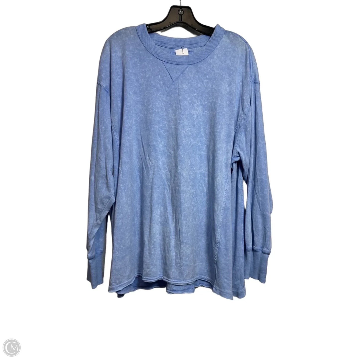 Top Long Sleeve By Aerie In Blue, Size: L