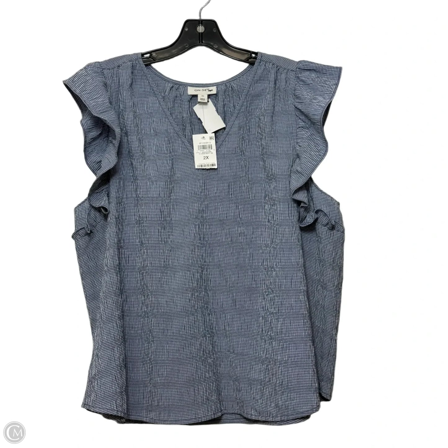 Top Sleeveless By On 34th In Blue, Size: 2x