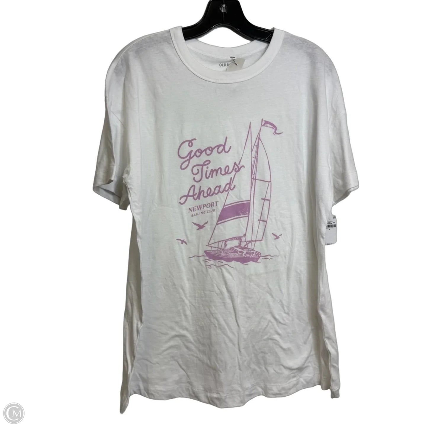 Top Short Sleeve Basic By Old Navy In White