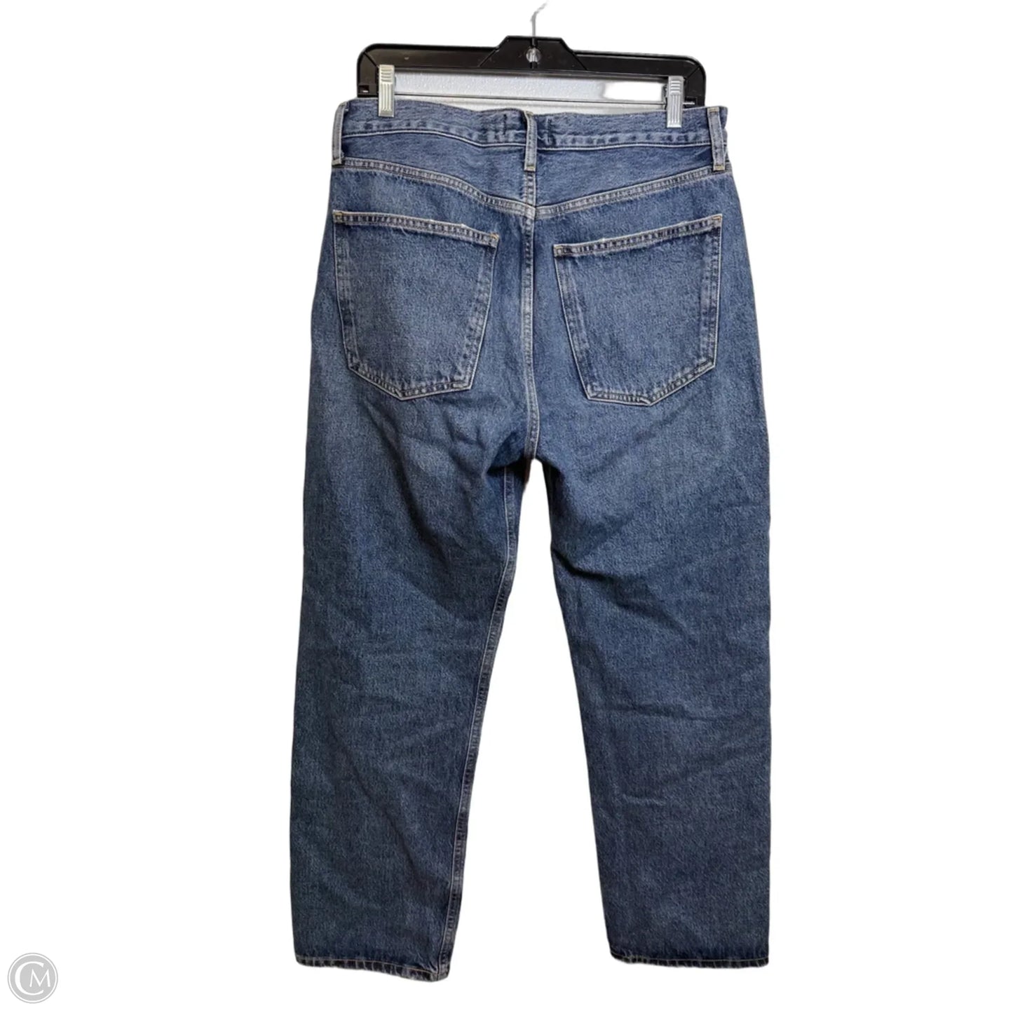 Jeans Straight By Agolde In Blue Denim, Size: 8