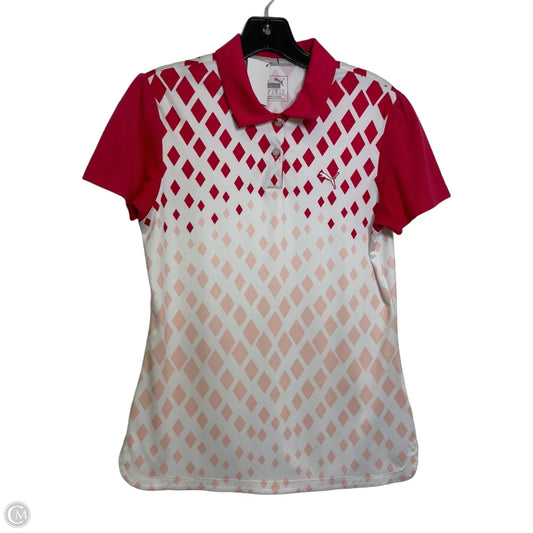 Athletic Top Short Sleeve By Puma In Multi-colored, Size: S