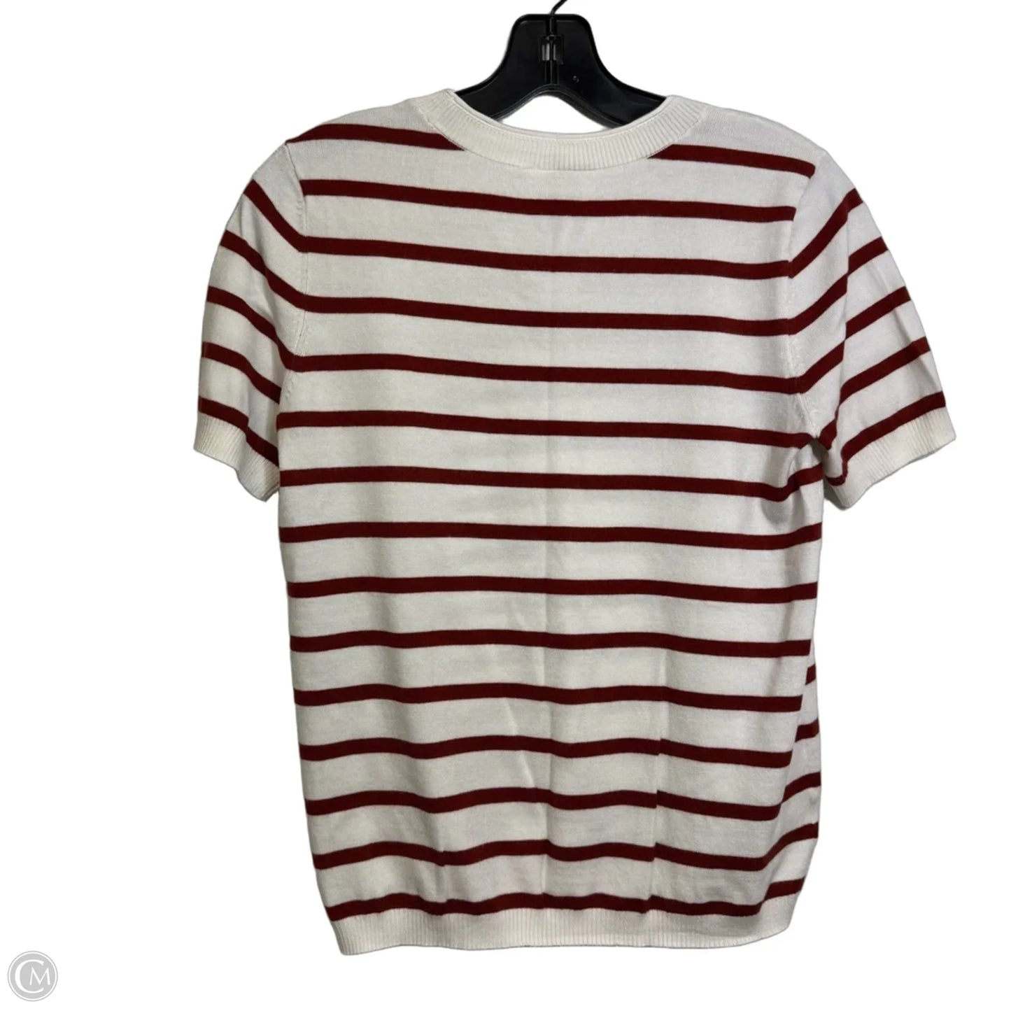 Top Short Sleeve By Loft In Striped Pattern, Size: S