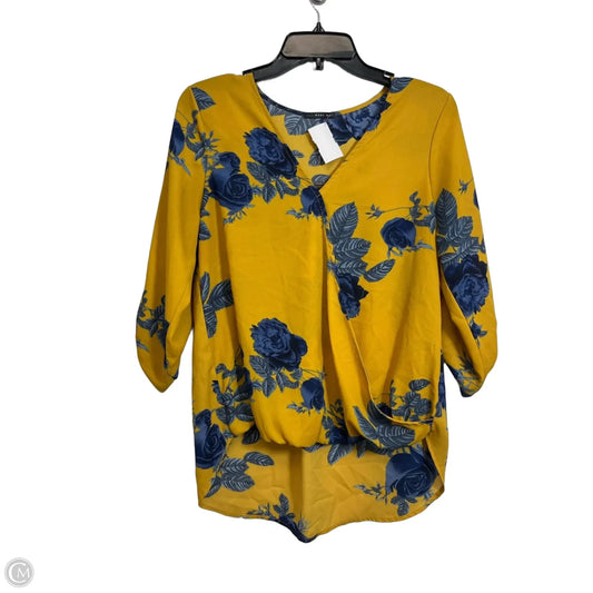 Top 3/4 Sleeve By West Kei In Floral Print, Size: M