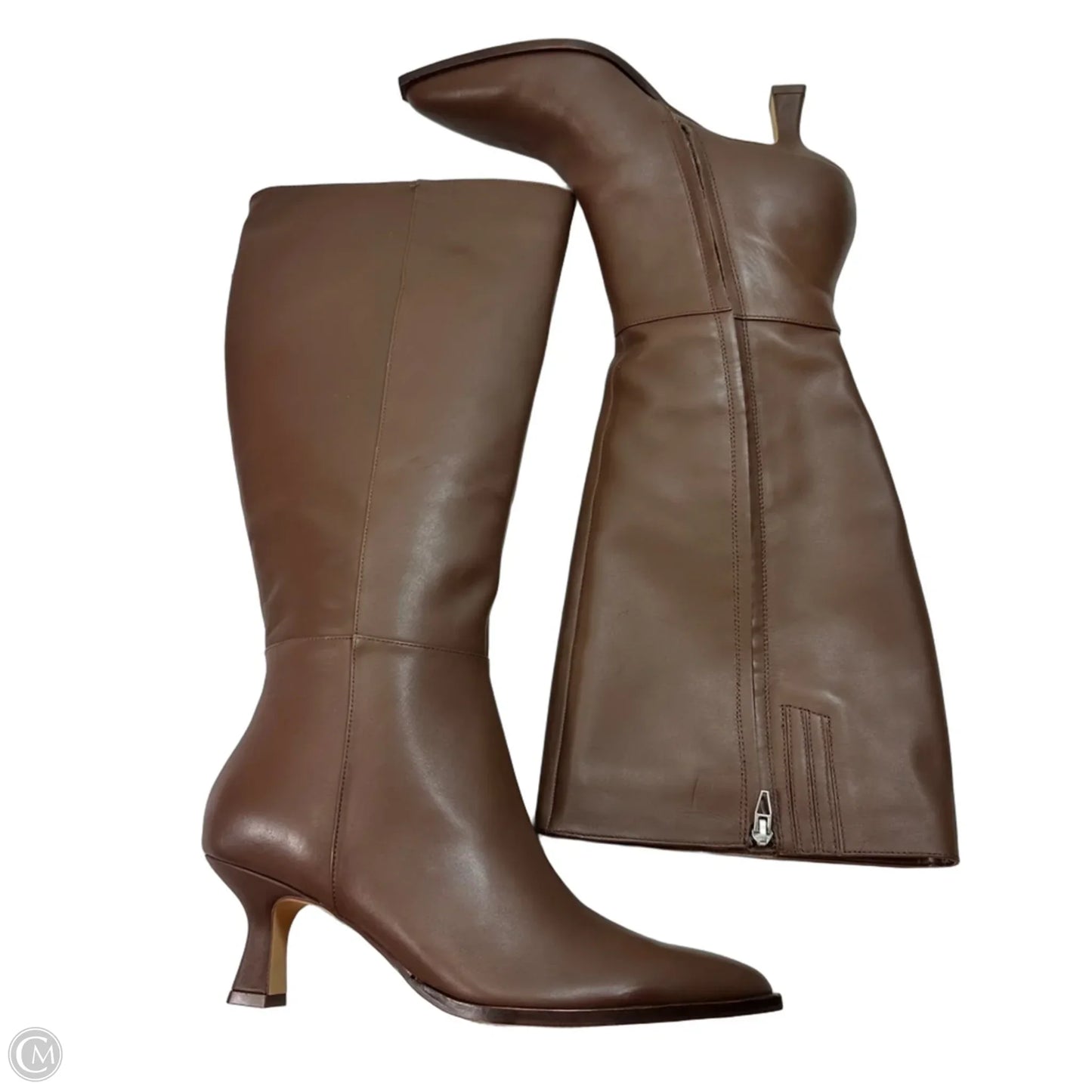 Wide calf Boots Mid-calf Heels By Dolce Vita In Brown, Size: 10.5