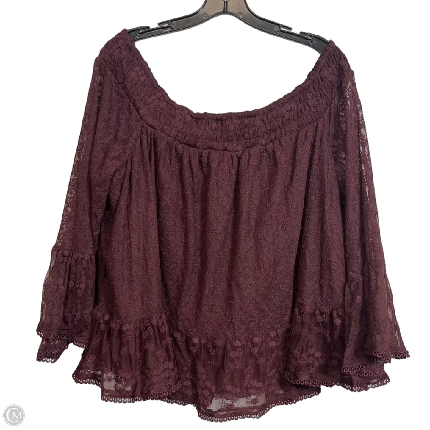 Top Long Sleeve By Altard State In Maroon, Size: Xxl