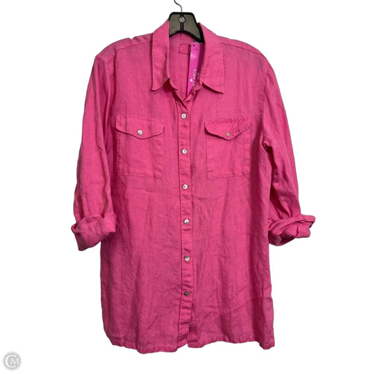 Top Long Sleeve By Chicos In Pink, Size: M
