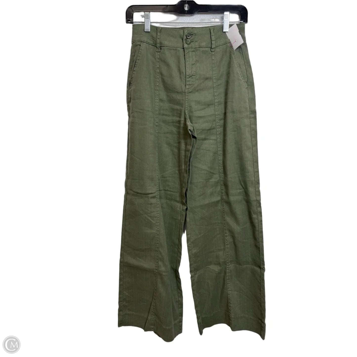 Pants Wide Leg By Evereve In Green, Size: 0
