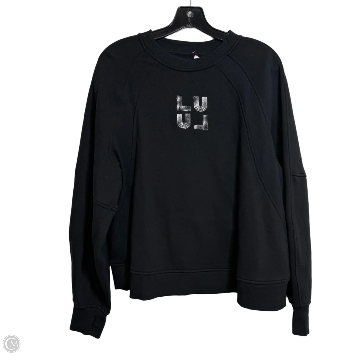 Athletic Sweatshirt Crewneck By Lululemon In Black, Size: M