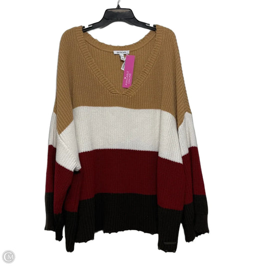 Sweater By Peace Love World In Multi-colored, Size: 3x