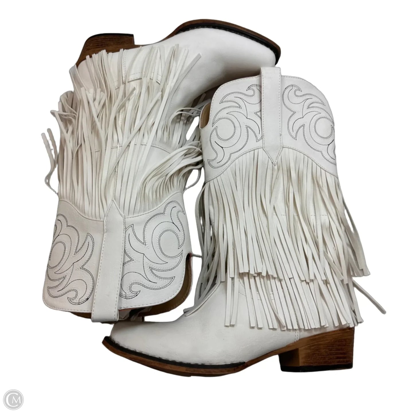 Boots Western By Roper In White, Size: 8.5
