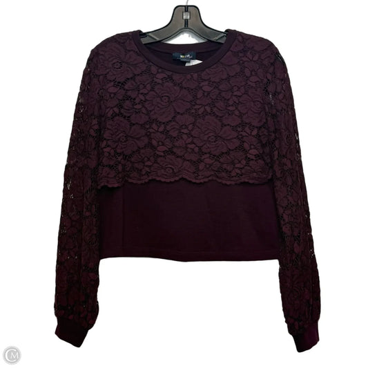 Top Long Sleeve By Maeve In Maroon, Size: Xs
