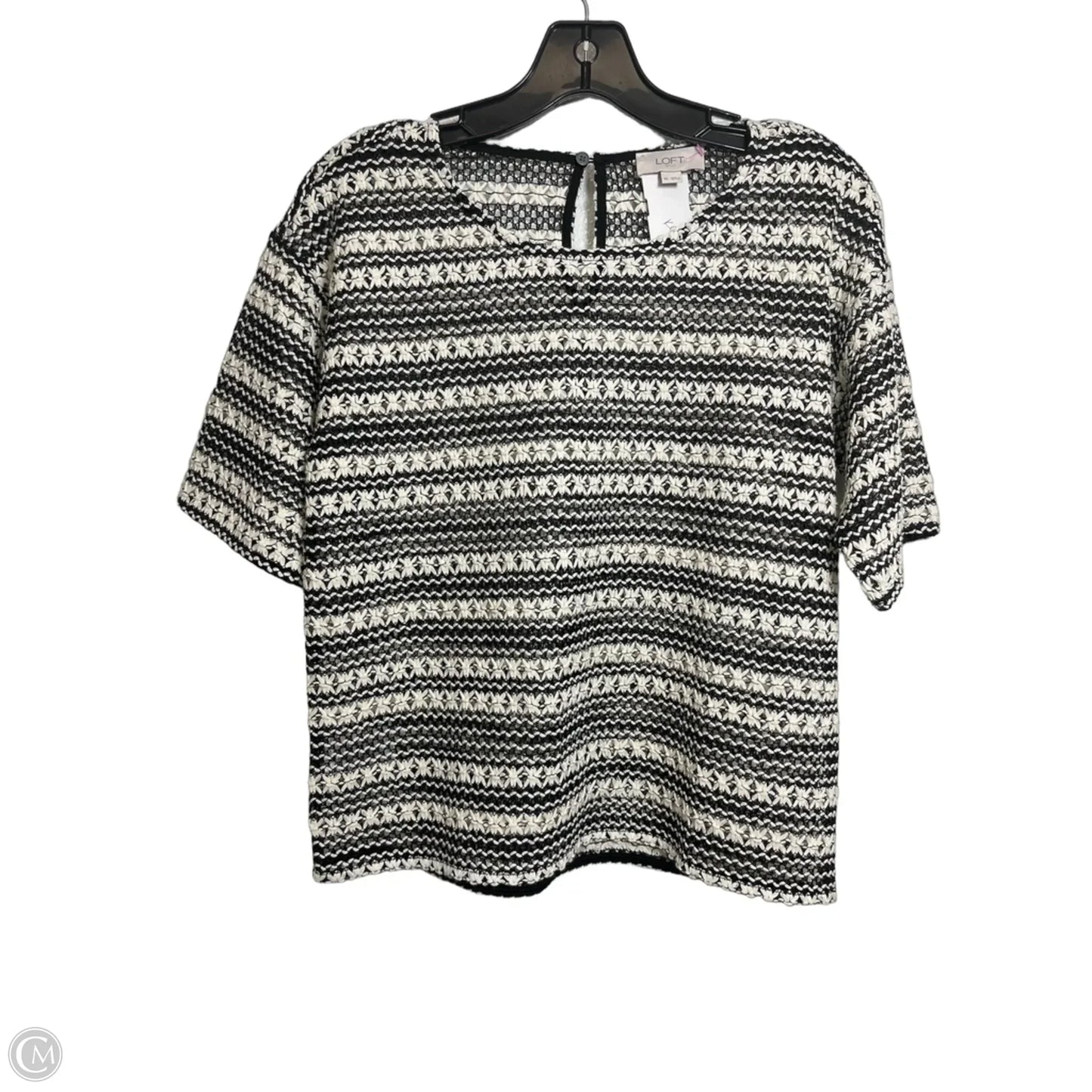 Top Short Sleeve By Loft In Black, Size: Xs