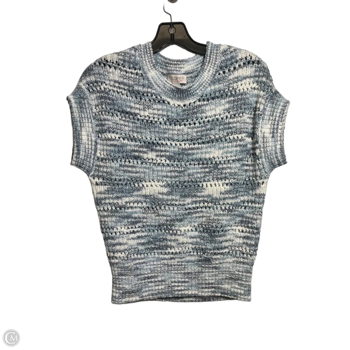 Sweater Short Sleeve By Loft In Blue, Size: Xs