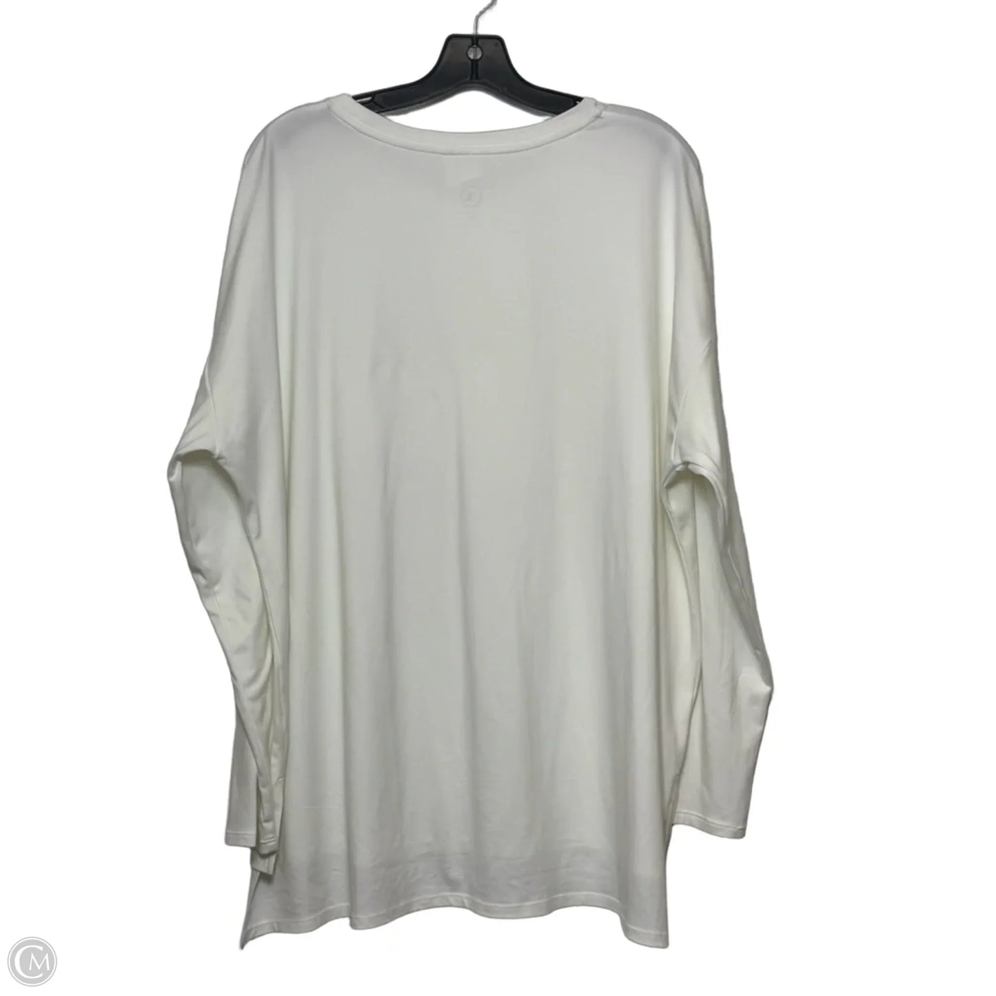 Top Long Sleeve Basic By Clothes Mentor In White, Size: 1x