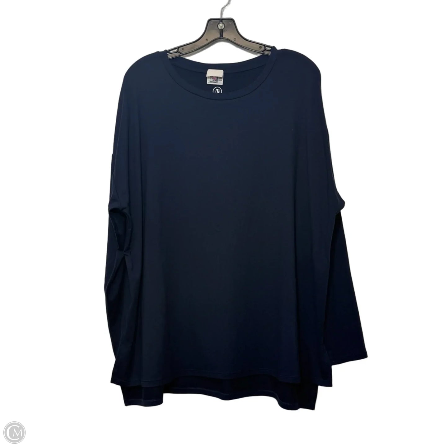 Top Long Sleeve Basic By Clothes Mentor In Navy, Size: 1x