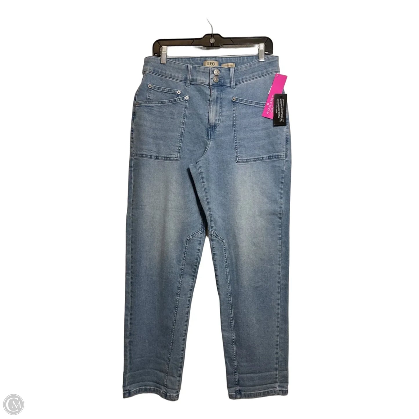 Jeans Straight By Logo In Blue Denim, Size: 10