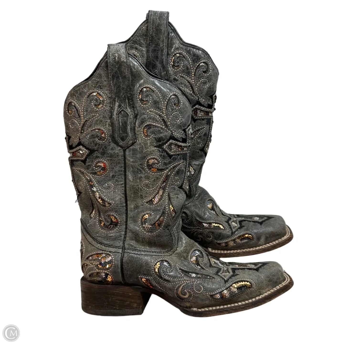 Boots Western By CORRAL In Grey, Size: 7