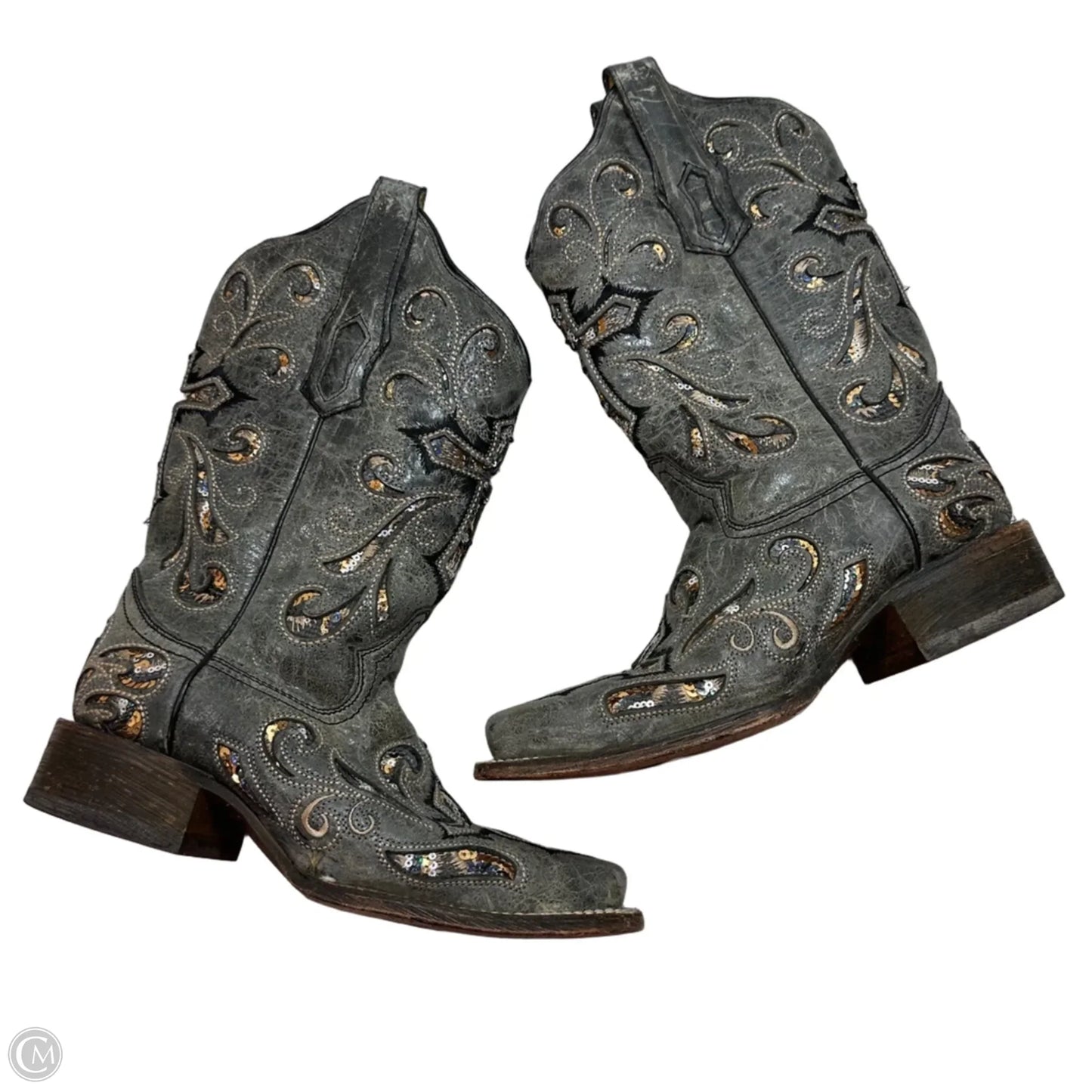 Boots Western By CORRAL In Grey, Size: 7