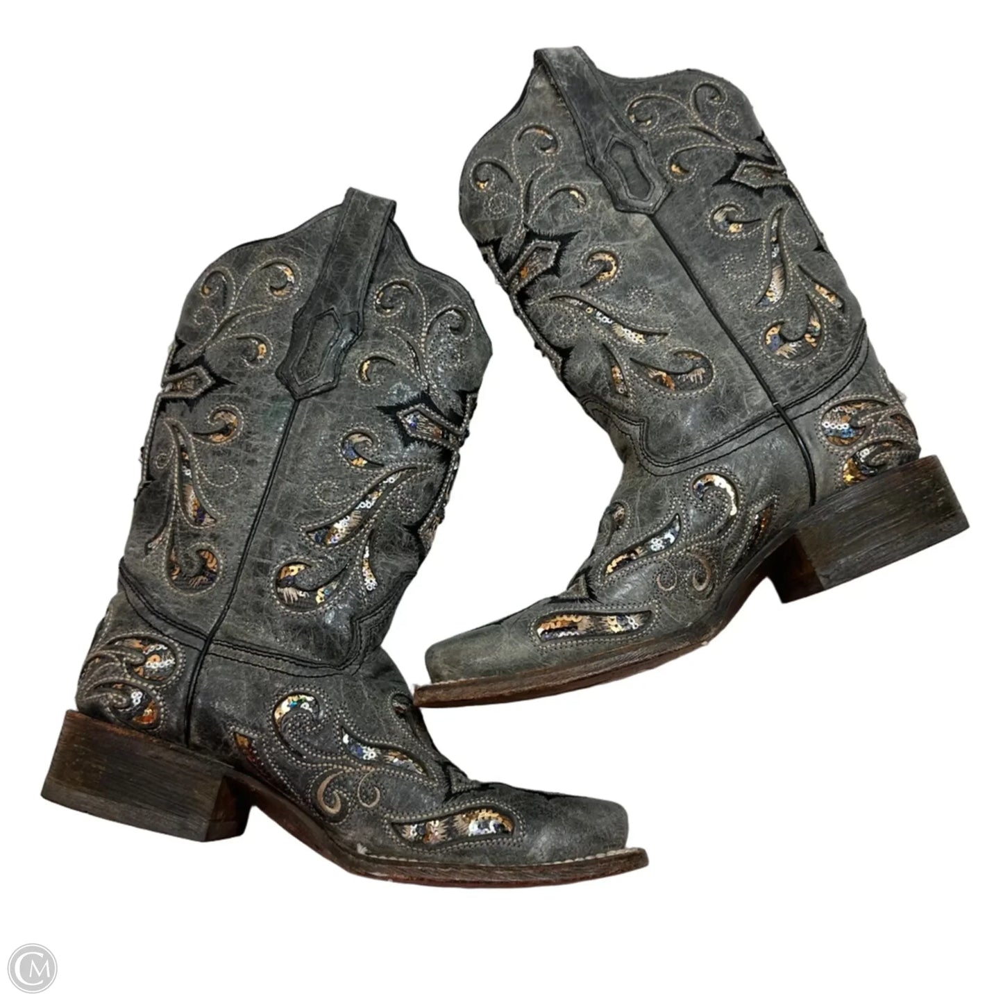 Boots Western By CORRAL In Grey, Size: 7