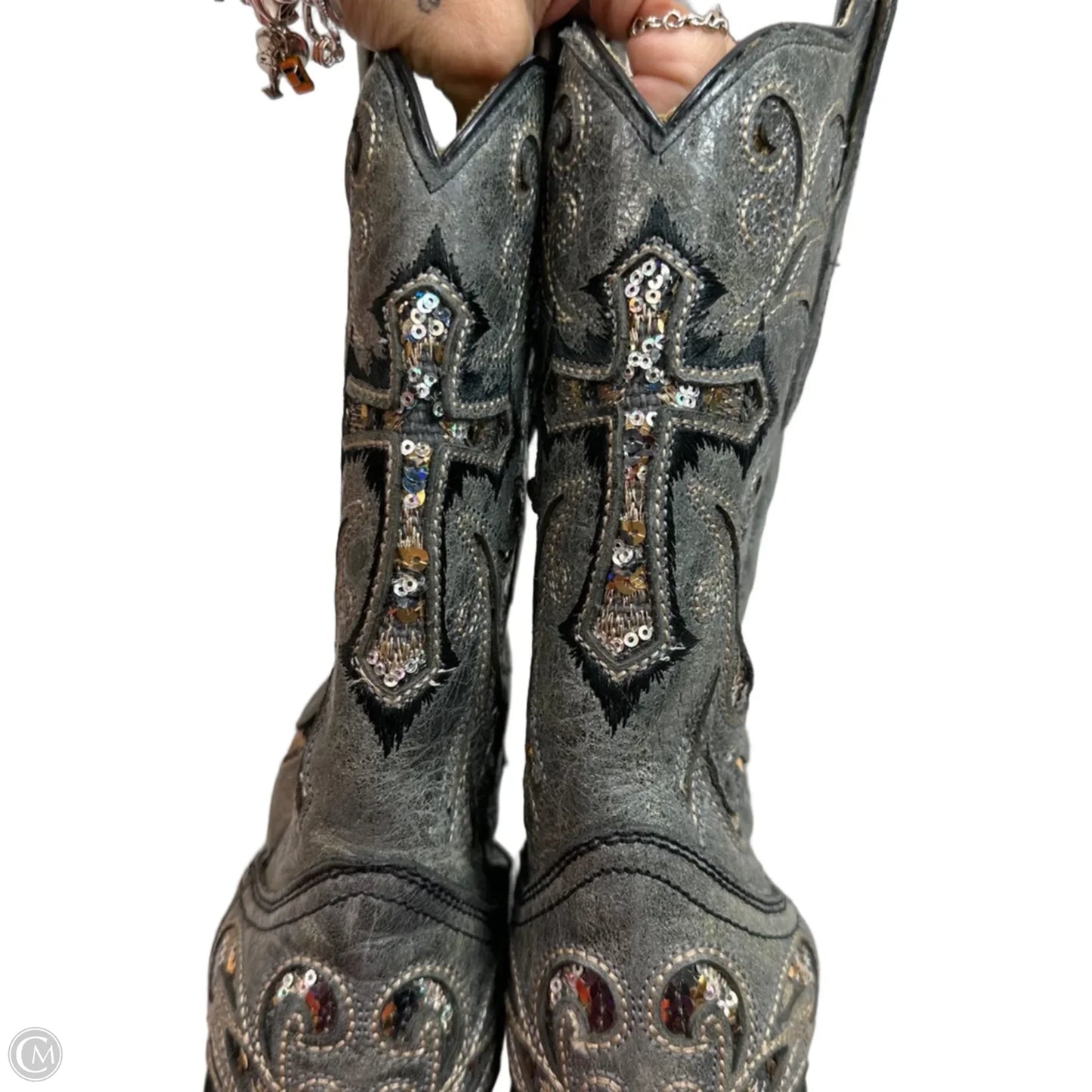 Boots Western By CORRAL In Grey, Size: 7