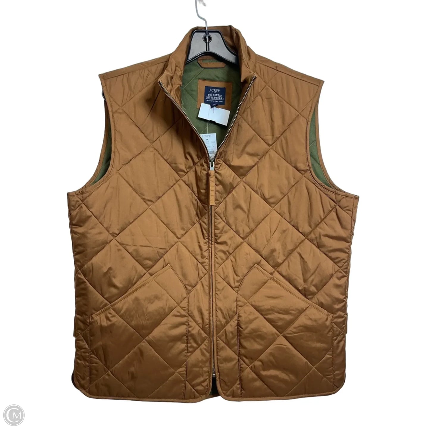 Vest Puffer & Quilted By J. Crew In Tan, Size: M