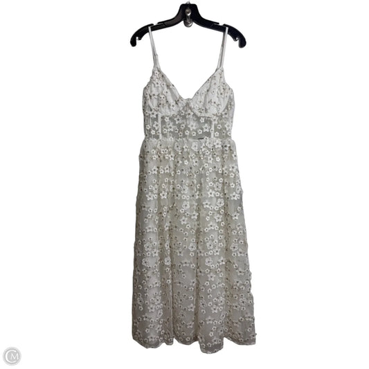 Dress Party Midi By Lulus In Floral Print, Size: L