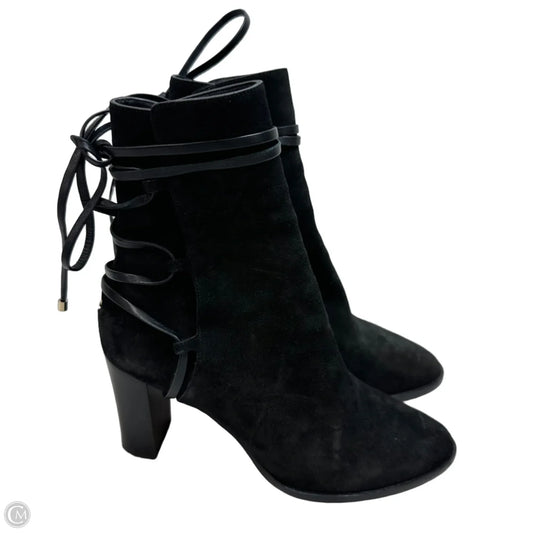 Hampton 80 Suede Ankle Boots Luxury Designer By Jimmy Choo In Black, Size: 36.5