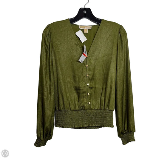 Top Long Sleeve By Michael By Michael Kors In Green, Size: Xs