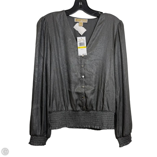 Top Long Sleeve By Michael By Michael Kors In Grey, Size: M