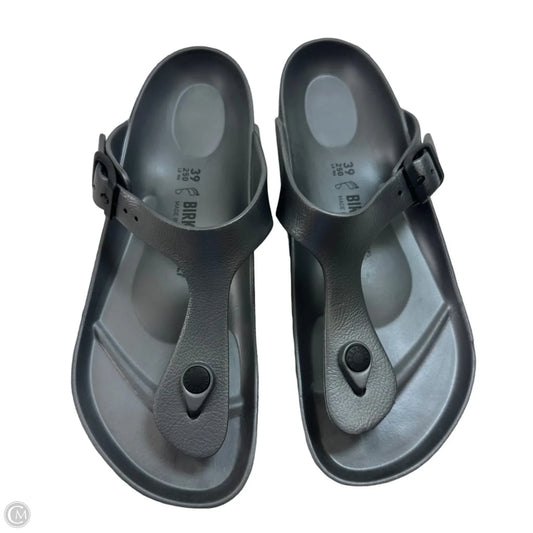 Sandals Flip Flops By Birkenstock In Grey, Size: 8.5