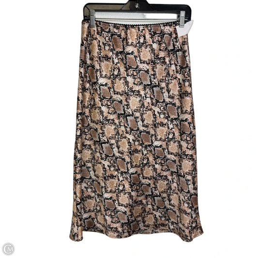 Skirt Midi By Peyton Jensen In Snakeskin Print, Size: M