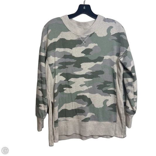 Top Long Sleeve By Aerie In Camouflage Print, Size: Xs