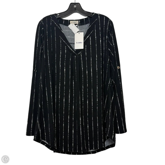 Top Long Sleeve By Cme In Black, Size: 2x