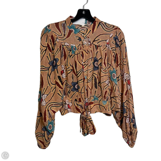 Top Long Sleeve By Christian Siriano In Multi-colored, Size: L