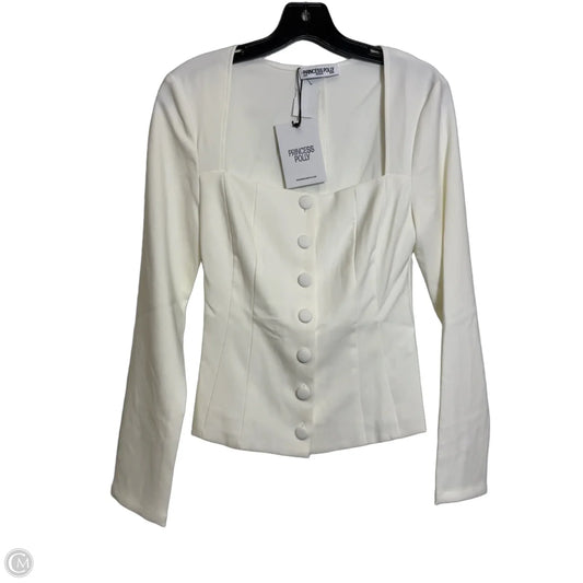 Top Long Sleeve By Princess Polly In Ivory, Size: S