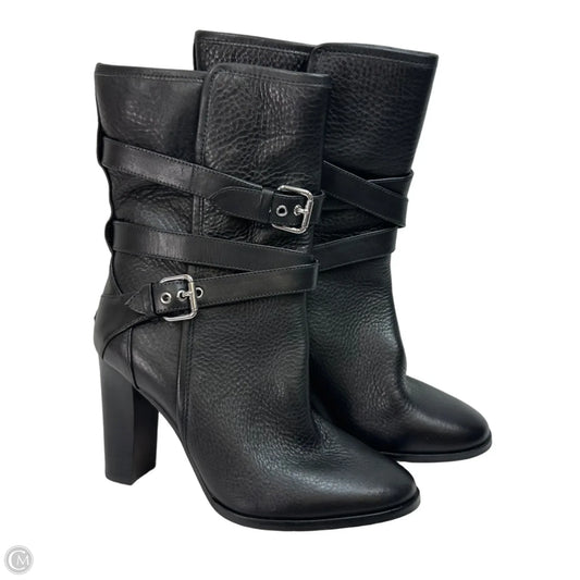 Boots Designer By Coach In Black, Size: 6.5
