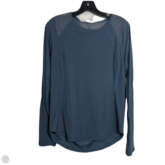 Athletic Top Long Sleeve Crewneck By Lululemon In Teal, Size: M