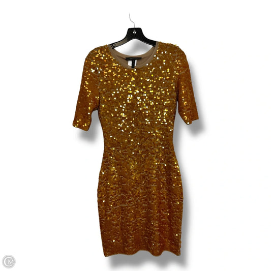 Sequin Dress Party Short By Bcbgmaxazria In Copper, Size: Xs