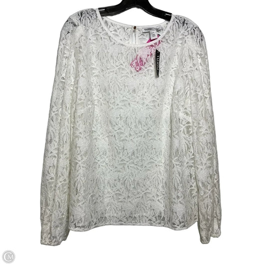 Top Long Sleeve By White House Black Market In White, Size: 12
